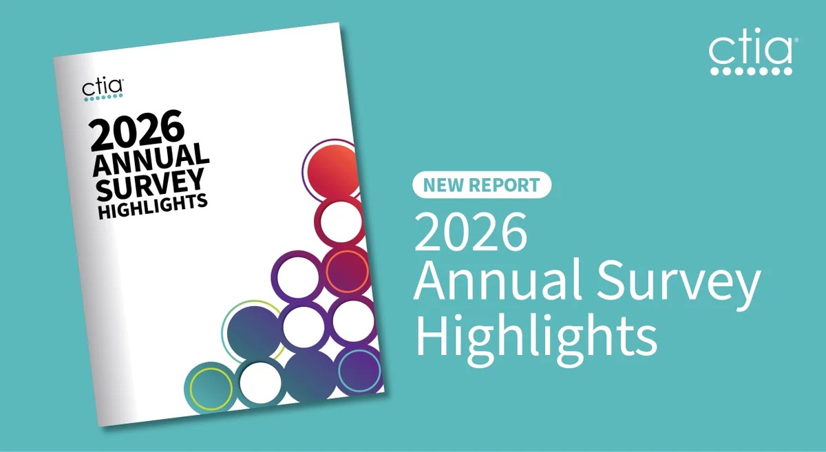 CTIA's 2026 annual survey finds Americans used 159.3 trillion MB of wireless data in 2025, which is 20% more than in 2024