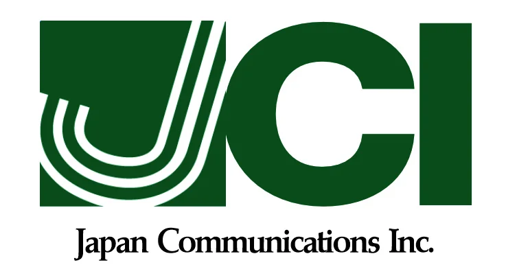 Logo of Japan Communications Inc. featuring the letters "JCI" in green.