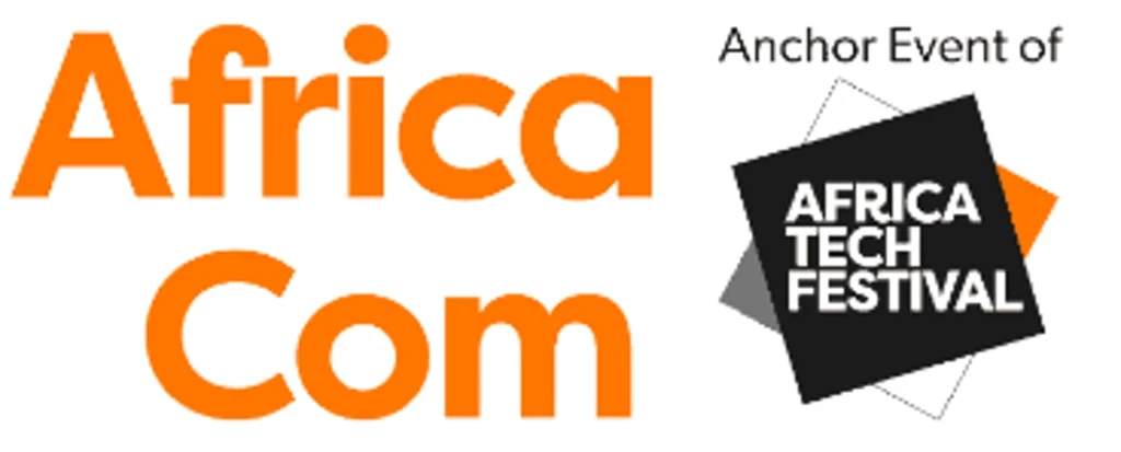 AfricaCom logo with text indicating it's an anchor event of the Africa Tech Festival.