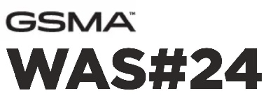 Logo of the GSMA event with the text "WAS#24".