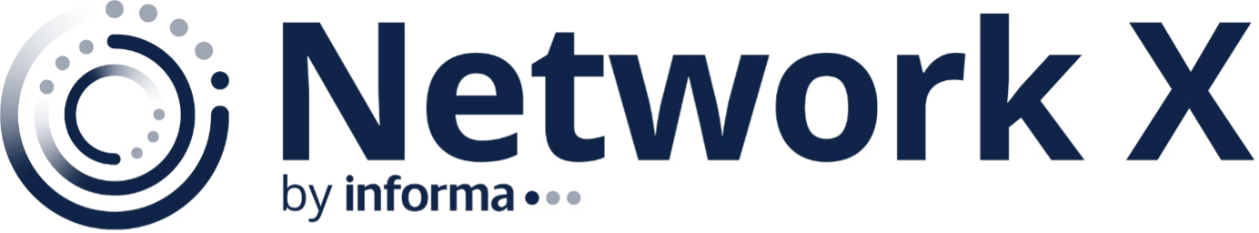 Logo of Network X by Informa, featuring stylized circular design elements.