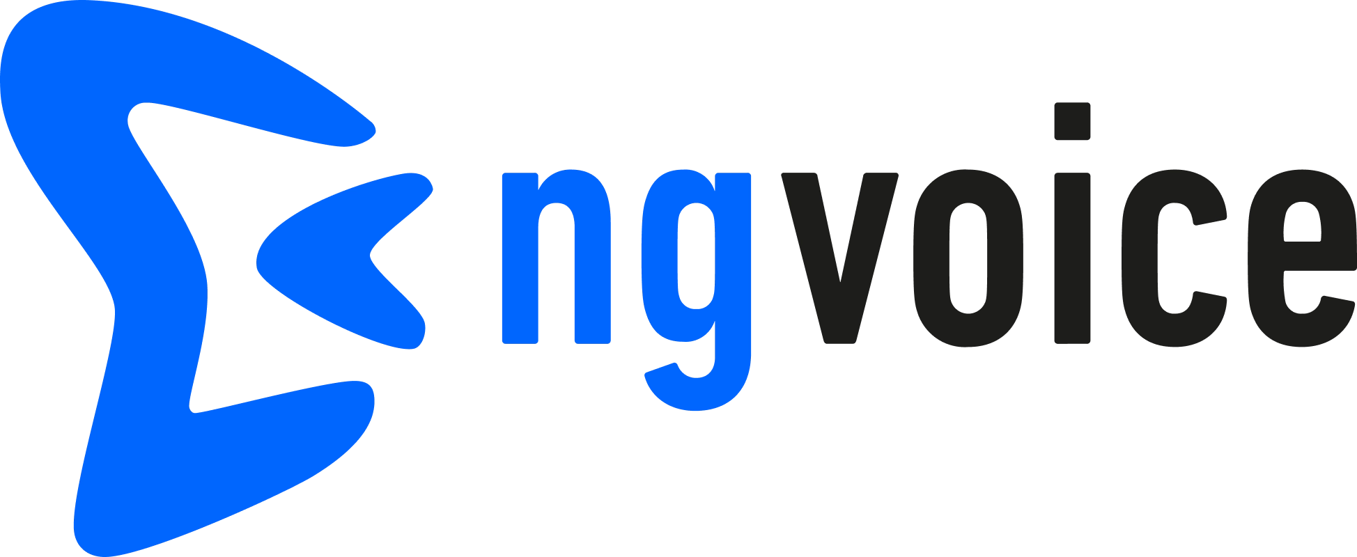 Logo of ng-voice with a stylized blue icon next to the text.